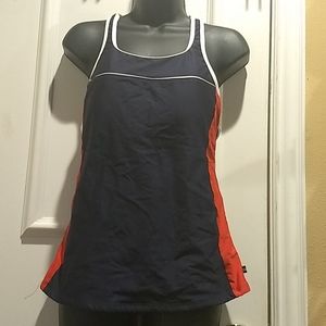 Nautica🙋🏻‍♀️ sports 💙top tank with bra sz(12)